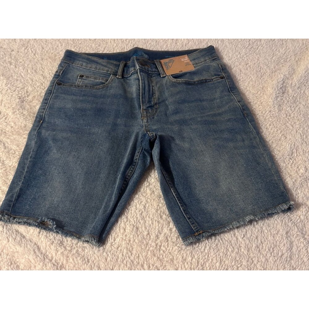 There Abouts Denim Jean Shorts Cut off Boys Kids Med wash slim fit 360  stretch